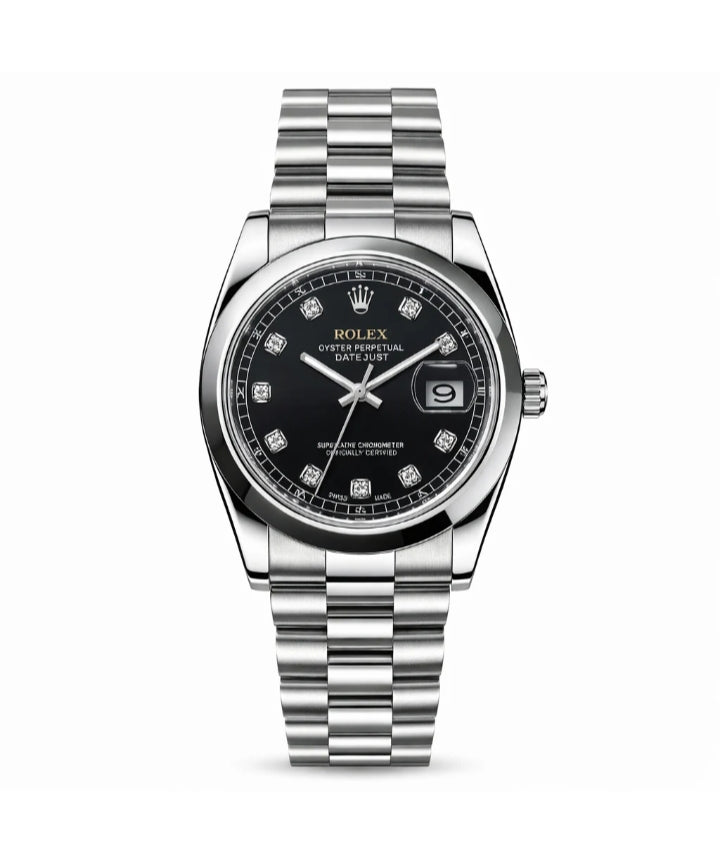 Rolex Datejust Stoned Dial Watch