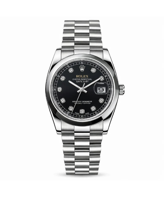 Rolex Datejust Stoned Dial Watch