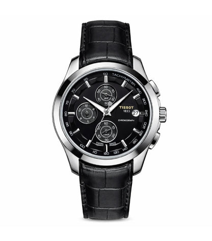 Tissot Classic Black Leather Strap Watch