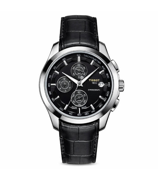 Tissot Classic Black Leather Strap Watch