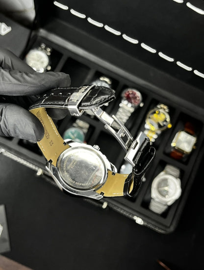 Tissot Classic Black Leather Strap Watch