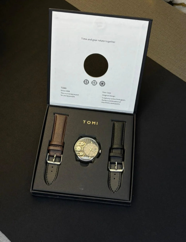 Tomi Facegear Dual Strap Watch